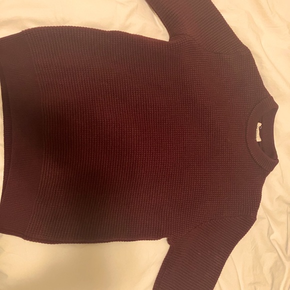 Sezane Octobre Chuck Sweater Merino Wool Burgundy Size Small - Picture 1 of 4